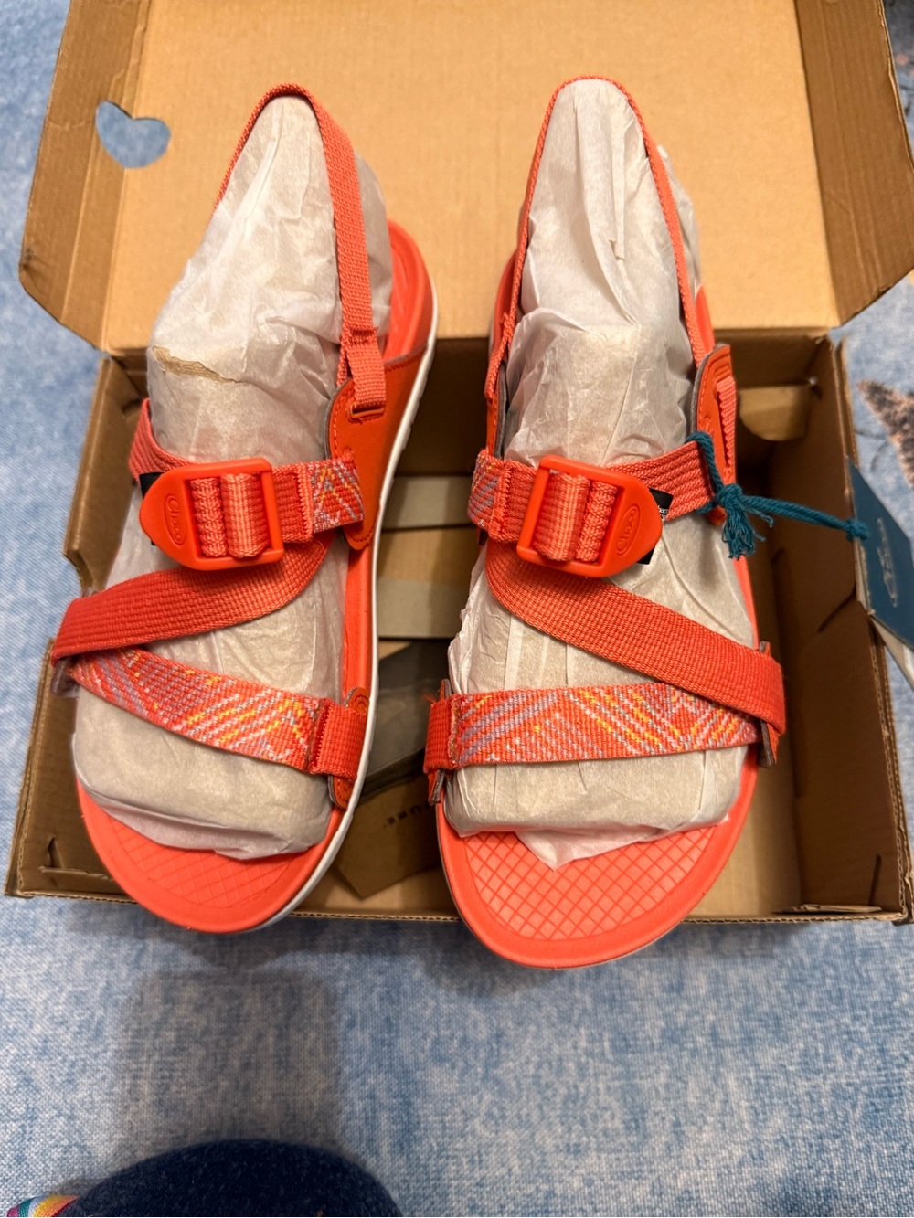 Chaco Women's Bright Coral Adjustable Strap Sandals